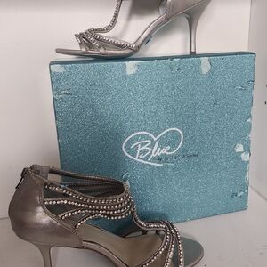 Blue by Betsey Johnson Silver Women's Heels